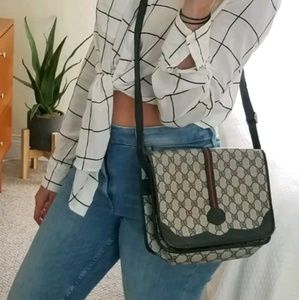 Authentic Vintage GG Supreme Blue Crossbody Bag